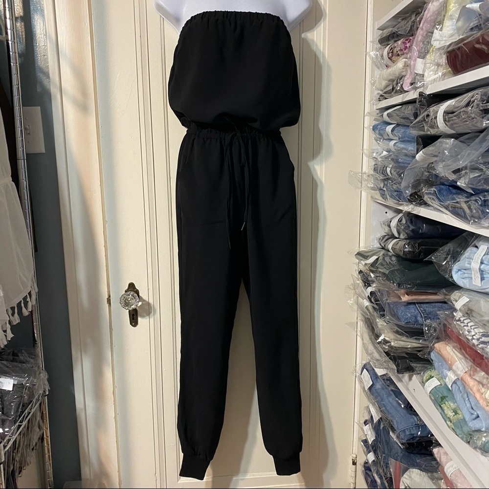 Joie Black Drawstring Romper - image 3